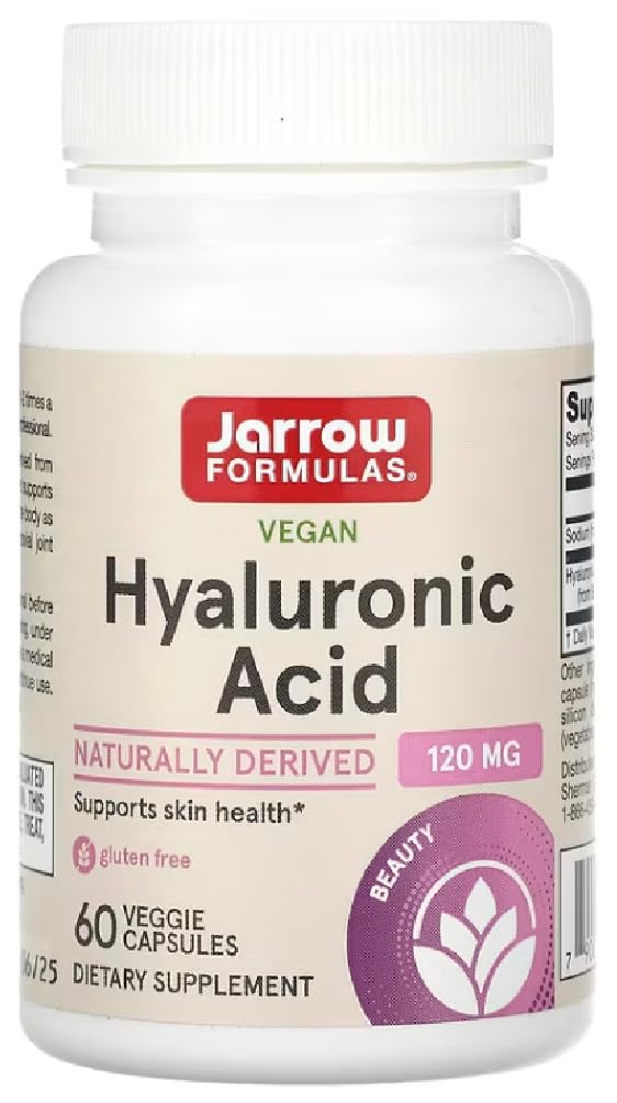 Jarrow Formulas - Hyaluronic Acid | Skin Hydration and Joint Support - 60 Veggie Capsules