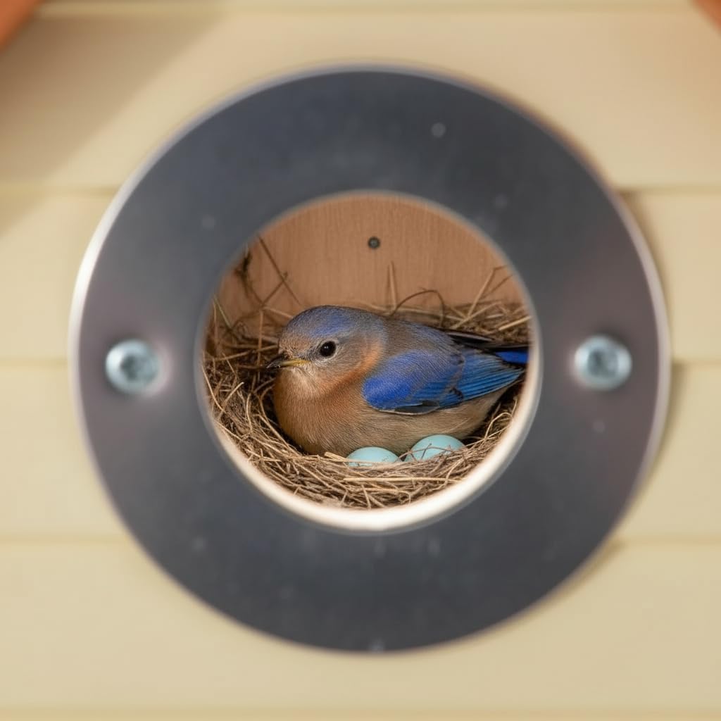 Paquete de 3 casas para pájaros Bluebird para espacio exterior, casa de pájaros para montaje en pared, caja nido de golondrina de árbol con protector de depredador de acero inoxidable, pintura UV de