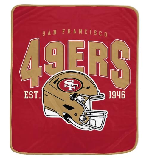Pegasus Sports Vintage Arch Block Logo Flannel Ultra Soft Blanket (San Francisco)