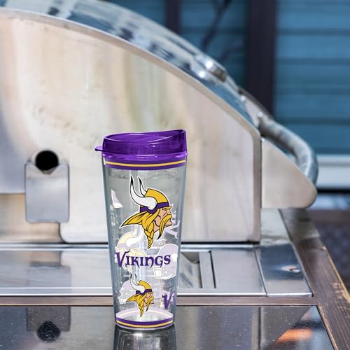 Image of Rico Industries NFL Football Minnesota Vikings Double Wall 20oz Tritan Tumbler
