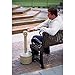 Justrite, Personal Smoker’s Cease-Fire Outdoor Ashtray, Polyethylene Standing Ashtray with Steel Bucket, 1 Gallon, Black, 26806D