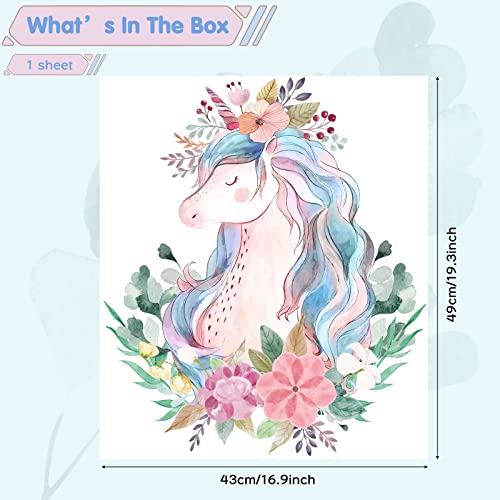 Unicorn Wall Sticker Pastel Mythical Unicorn Wall Decal Peel And Stick For Girls Room Decor Unicorn Nursery Wall Art Decor #TOP5