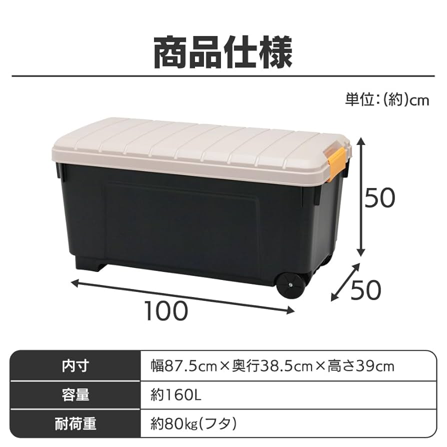 Amazon.co.jp: アイリスオーヤマ ボックス RVBOX 1000 カーキ