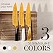 STYLED SETTINGS Custom Black & Gold Chef Knife – Personalized Engraved Kitchen Knife with Titanium-Coated Blade – Premium Gift for Home Cooks & Chefs – High-Carbon Stainless Steel - Gold Kitchen