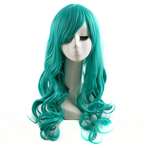 Long Curly Women Heat Resistent Synthetic Wigs Cosplay Party Wigs BU098