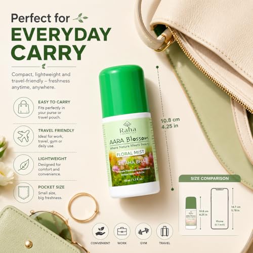Image of AARONIC Underarm Roll On Deodorant 50ml - Long Lasting Floral Fragrance | 4% AHA BHA | Roll On for Man & Women | Underarm Roll On Men Odour Control (Floral Mist)