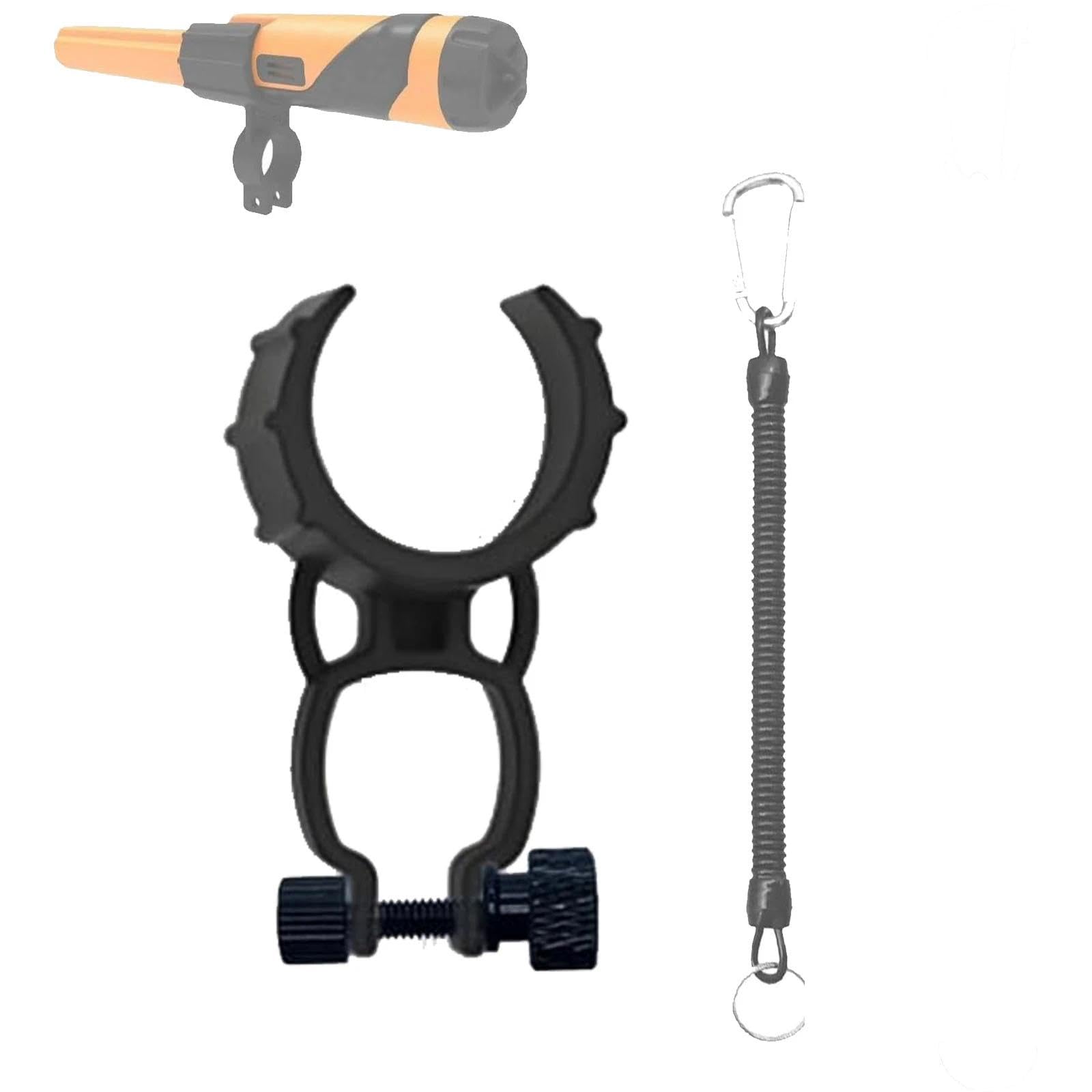 Zorvayne Pinpointer Holder for Minelab Vanquish 340/440/540 Pinpointer Mount Bracket with Adjustable Anti-Loss Strap Metal Detector Accessories