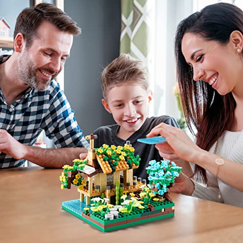 Ruichuangkeji Architecture Port Cabin Friendship Tree House Plants Modle Micro Block Building Trees Flowers Bricks Kit Toy For Girls, A Botanicle Collection Diy Gifts Adults (600 Pcs With 2 Figure) #TOP3