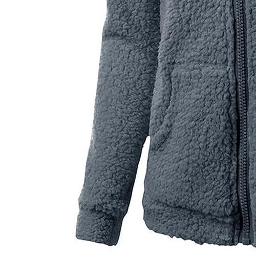 Womens Winter Coats Plus Size Casual Fall Hoodie Sherpa Fuzzy Fleece Hooded Zip Up Jackets Trendy Warm Shaggy Outwear4