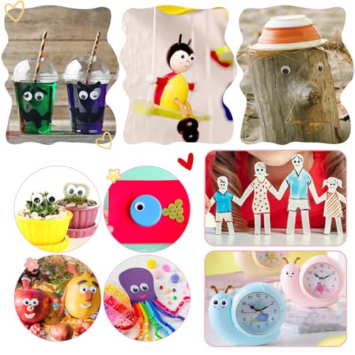 Image of TOAOB 150pcs 10mm Plastic Wiggle Googly Eyes Self Adhesive Black Round Sticker Eyes DIY Arts Crafts Scrapbooking Accessories