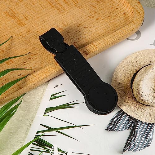 SAVITA Hutclip, Tragbarer Magnetischer Huthalter Silikonkappenclip für Reisetaschen Körbe Handtaschen Geldbörsen Outdoor Reisen Freihändiges Hutzubehör (Schwarz)