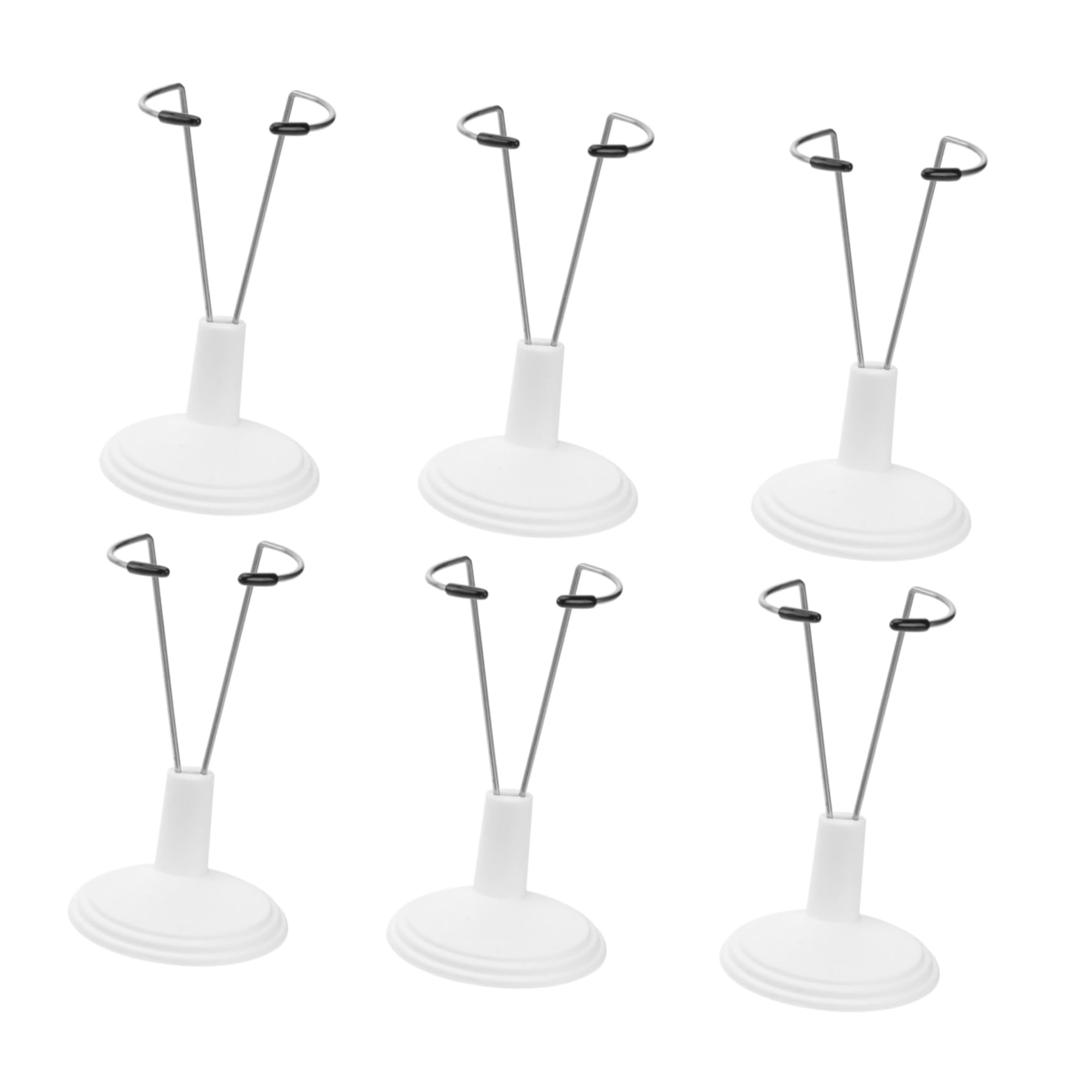 BCOATH 6pcs Doll Figures Heavy Duty Stand for Doll Storage Display Rack Portable Holders for Home Store Market