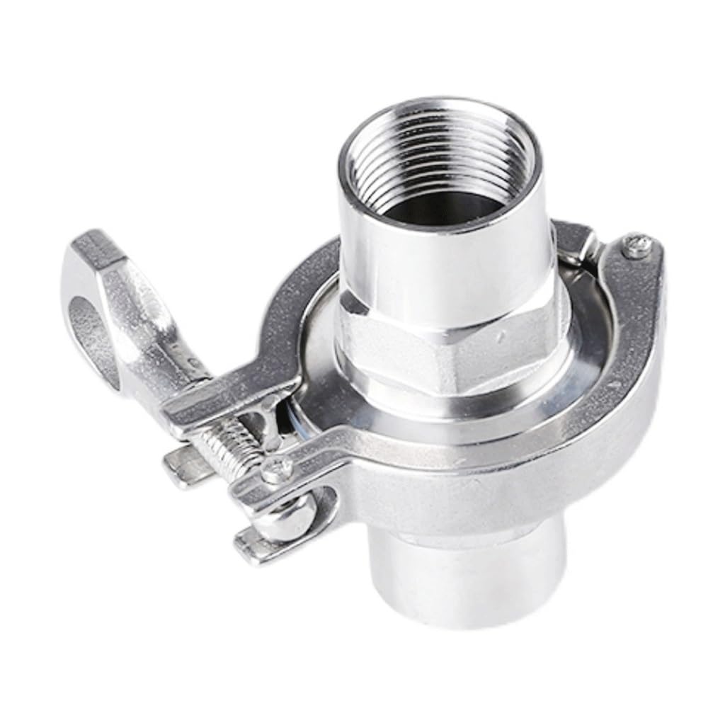 Adapter tulejkowy ze stali nierdzewnej 304 z potrójnym zaciskiem i złączką sanitarną z uszczelką silikonową, 1 zestaw(FIP DN50 clamp77.5)