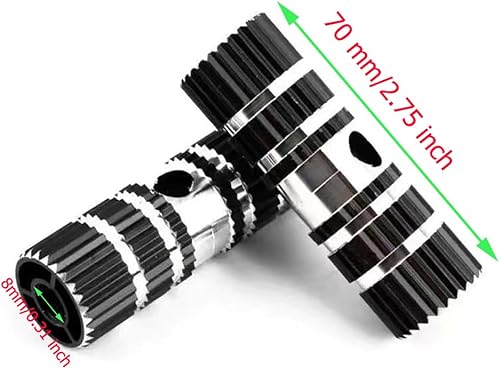 Miniatura 4 de Paquete de 4 clavijas para bicicleta, pedales traseros de bicicleta, reposapiés mini de aluminio antideslizantes de 2.8 in, soportes de montaje para