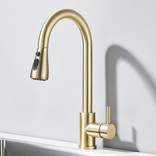 Grifo de cocina giratorio de 360° - Grifo mezclador de agua fría y caliente de 2 vías, mango único, acabado blanco, ideal para fregaderos de cocina