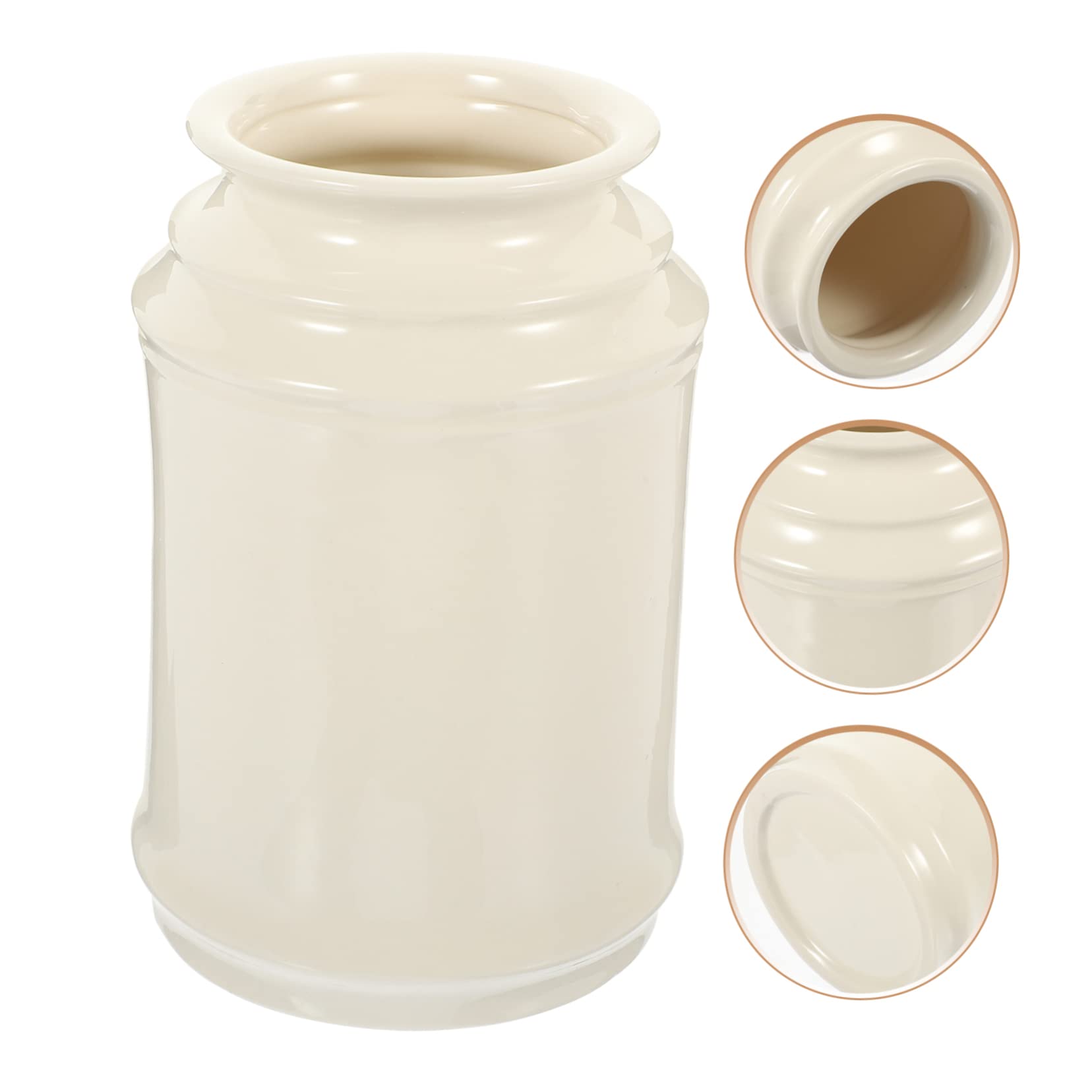 ABOOFAN Céramique Blanche Pot à Ustensiles Rangement Pratique, Cuisine