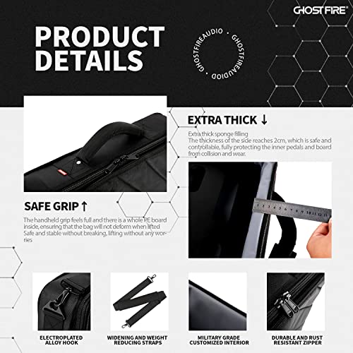 Ghost Fire Guitar Pedal Board Aluminum Alloy Effect Pedalboard With Carry Bag,V Series (V-Standard 3.0 De) #TOP4