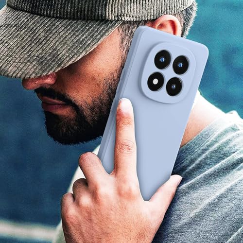 Image of Elzzi Silicon Case Cover Compatible with Mi Redmi Note 14 Pro Back Cover with Upgraded Square Edges for Camera Protection Shockproof Flexible Matte Liquid Silicone Mobile Phone Case - Carolina