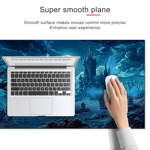 Tapis de protection pour clavier style art nocturne setup gaming XL