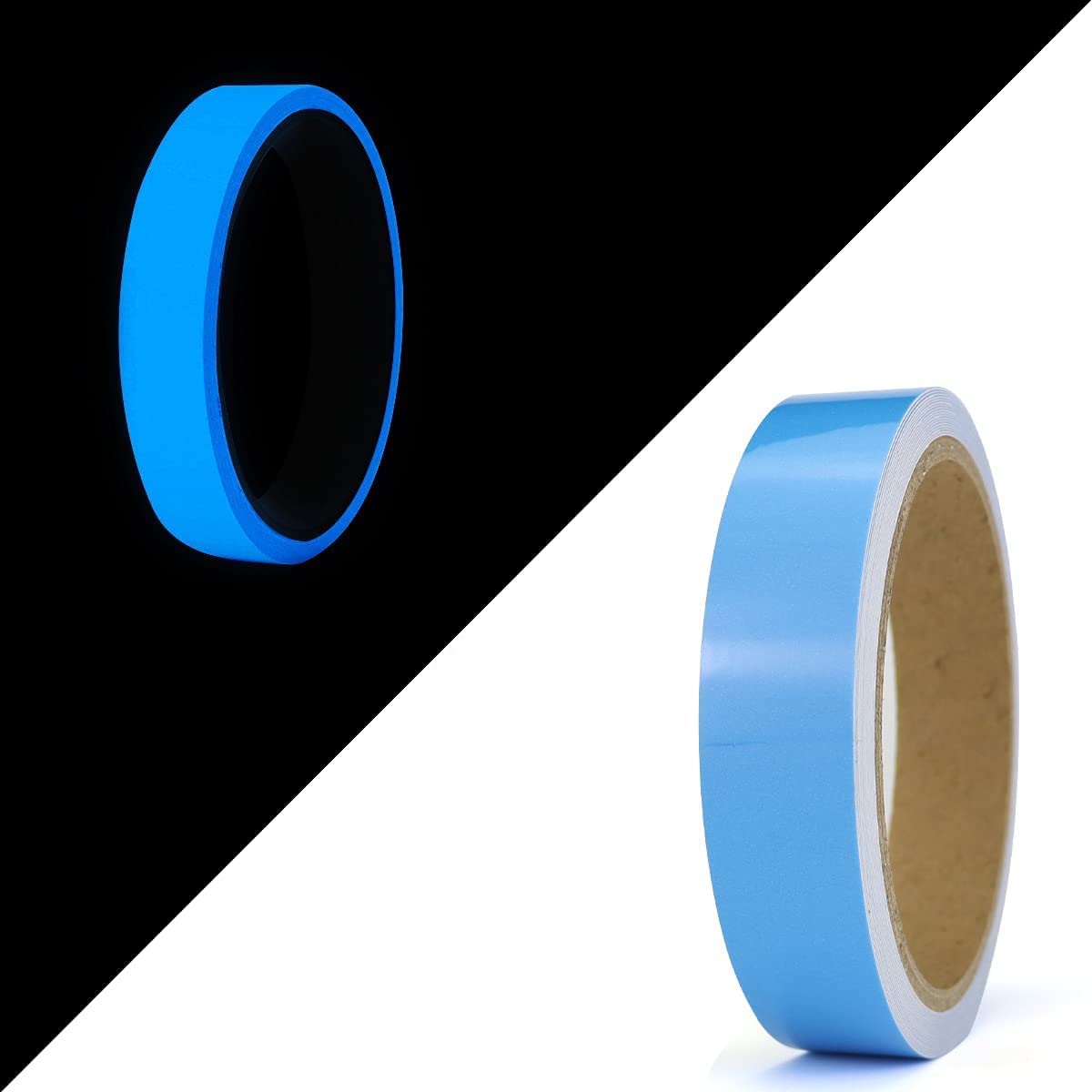 Breewell Self-Adhesive STICKERS Removable, Waterproof, Photoluminescent Night Glow Tape in the Dark Safety to Mark on Stairs, Walls, Exit Sign | 25 mm X 9 Meter / 30 foot | Blue (B09JJPVXPG) Amazon Price History, Amazon Price Tracker