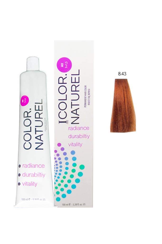 Color Naturel Kalıcı Saç Boyası 100 ml 8.43 Açık Bakır Altın