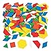Fun Express Wooden Pattern Blocks - 250 Pieces - Educational and Learning Activities for Kids