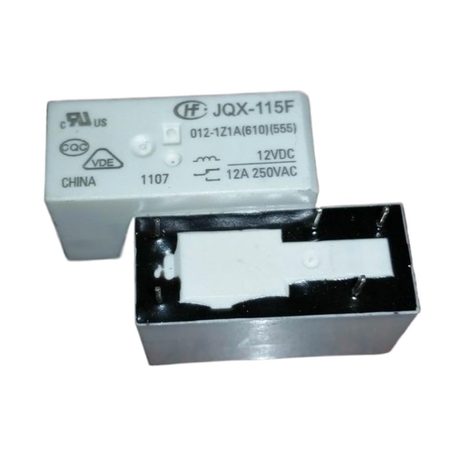 Relé JQX-115F de 5 pines 12A conmutador compacto para circuitos impresos PCB