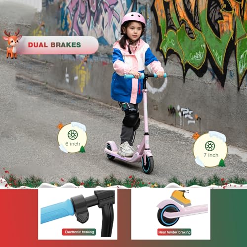 RCB Electric Scooter for Kids, 150W Motor - Max 9.94mph - Colorful LED Lights - Foldable - LED Display,Kids E Scooter for Age 6-12 - Image 5