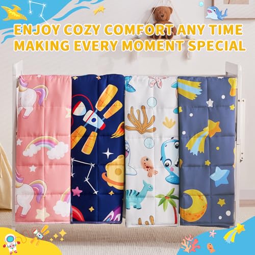 anfie Weighted Blanket Kids(50"x60" 10lbs) Weighted Blanket Cooling Blanket for Sleeping,Throw Size Breathable Blanket with Premium Glass Bead(White Shark)