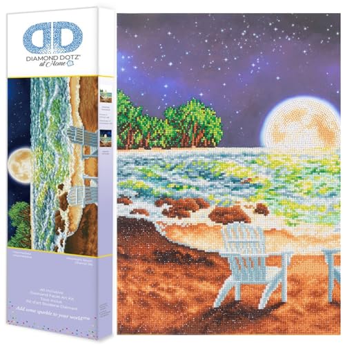 DIAMOND DOTZ at Home Moonlight Beach Diamond Painting Kits for Adults - Diamond Art Kits a Relaxing...