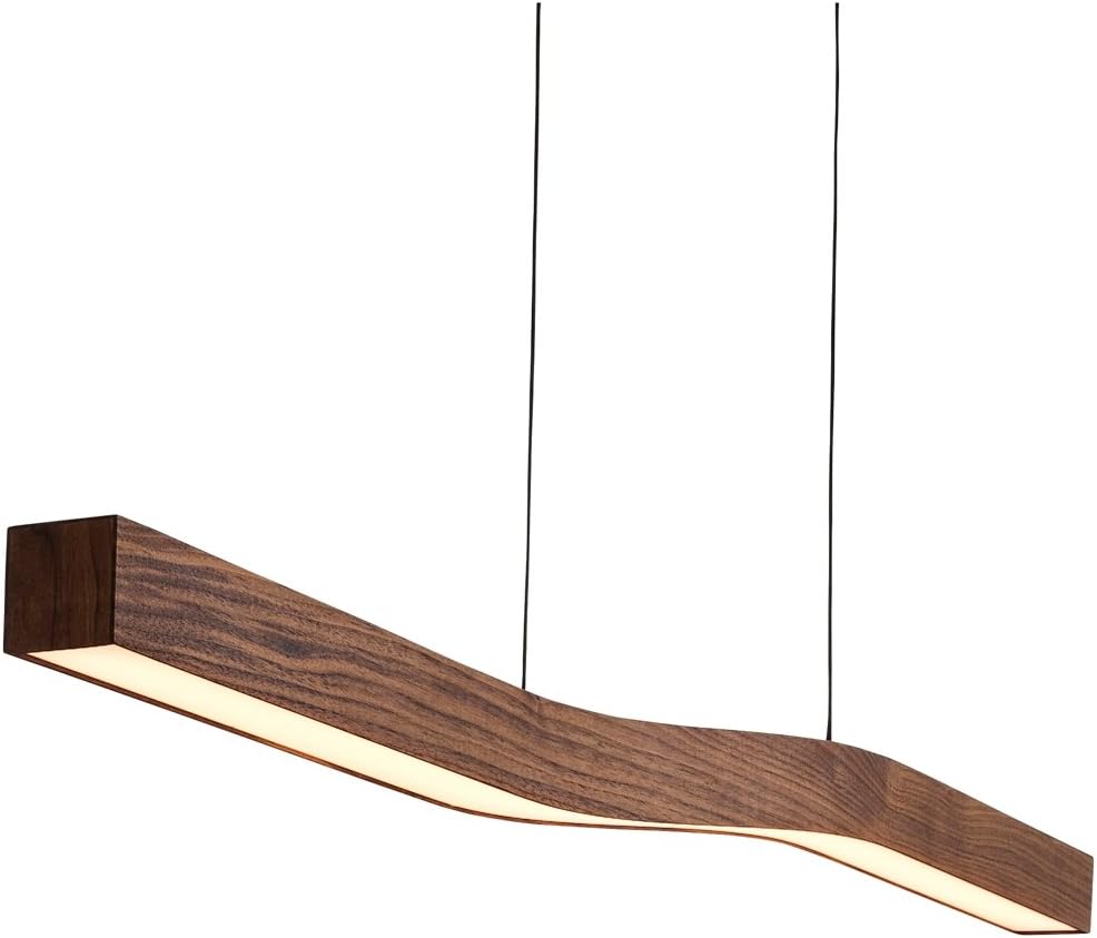 Cerno 07-210-W CAMUR Linear Pendant Light, Walnut