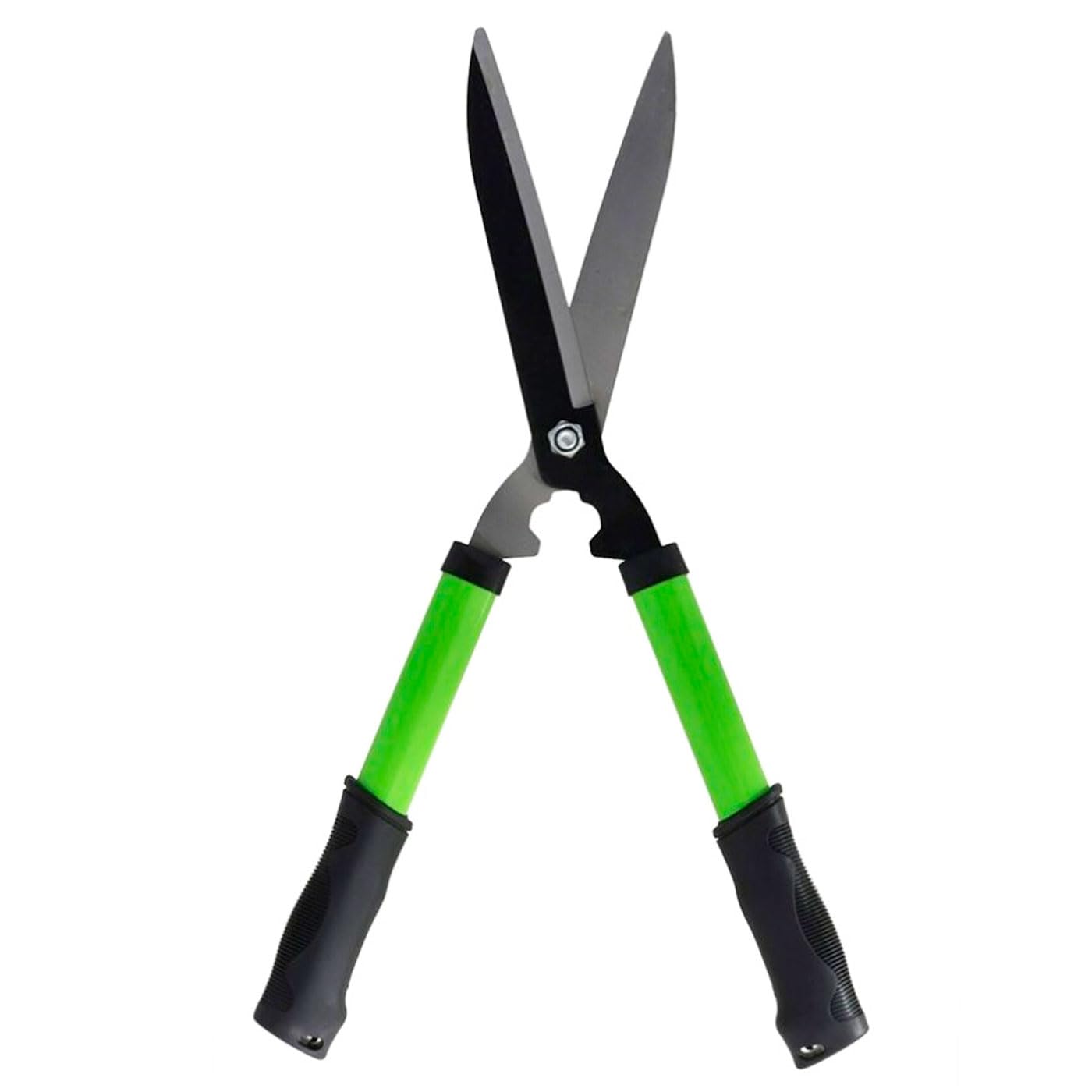Tradineur - Tijera cortasetos, tijeras para podar a dos manos, cizalla para setos, hoja de 185 mm y mango ergonómico, jardinería, 53 cm, modelo aleatorio