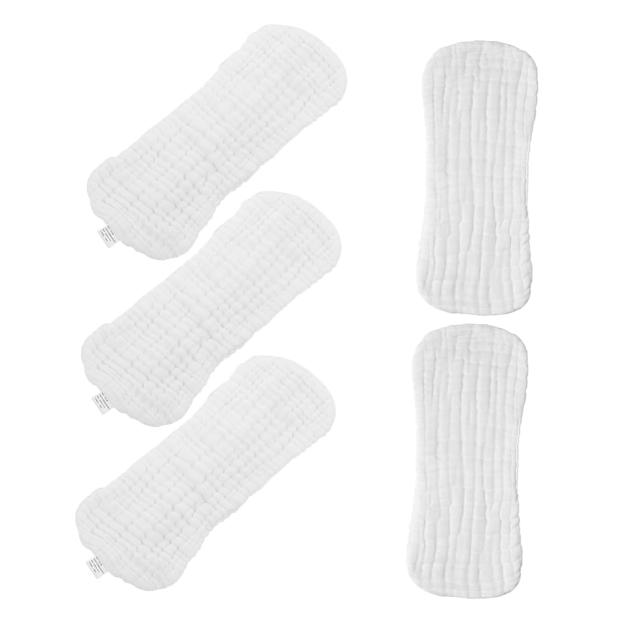 Healeved Newborn Diapers Washable Soft Cotton Diapers Absorbent Inserts 5pcs 0-24 Months