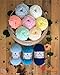 Kartopu Yumurcak,Velvet Knitting Yarns,Amigurumi and Baby Knitting Yarns,(4Balls) Each Skein(Ball) 3.53 Oz (100g) (Baby Blue 516)