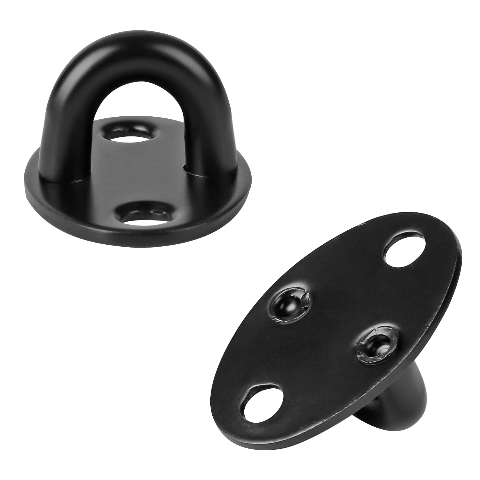 Juego De 6 Placas De Ojal Con Mosquetón De Acero Inoxidable - Ganchos Para Techo, Macetas Colgantes, Hamacas, Etc.