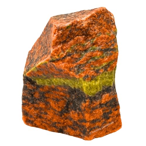Image of Amazing Gemstone 2 Pieces Unakite Raw Crystals and Healing Stones, Natural Rocks for Tumbling and DIY Raw Stones and Crystals