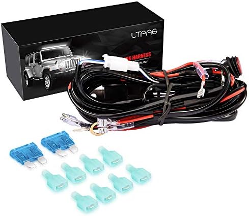 K Cablaggio Barra Luminosa A LED Per 2 Luci 1 Fusibile Luce Interruttore On-off 12V 40A Rel&egrave; 180/300W Per Barra Luminosa Da Lavoro A LED Da 4-52 Pollici