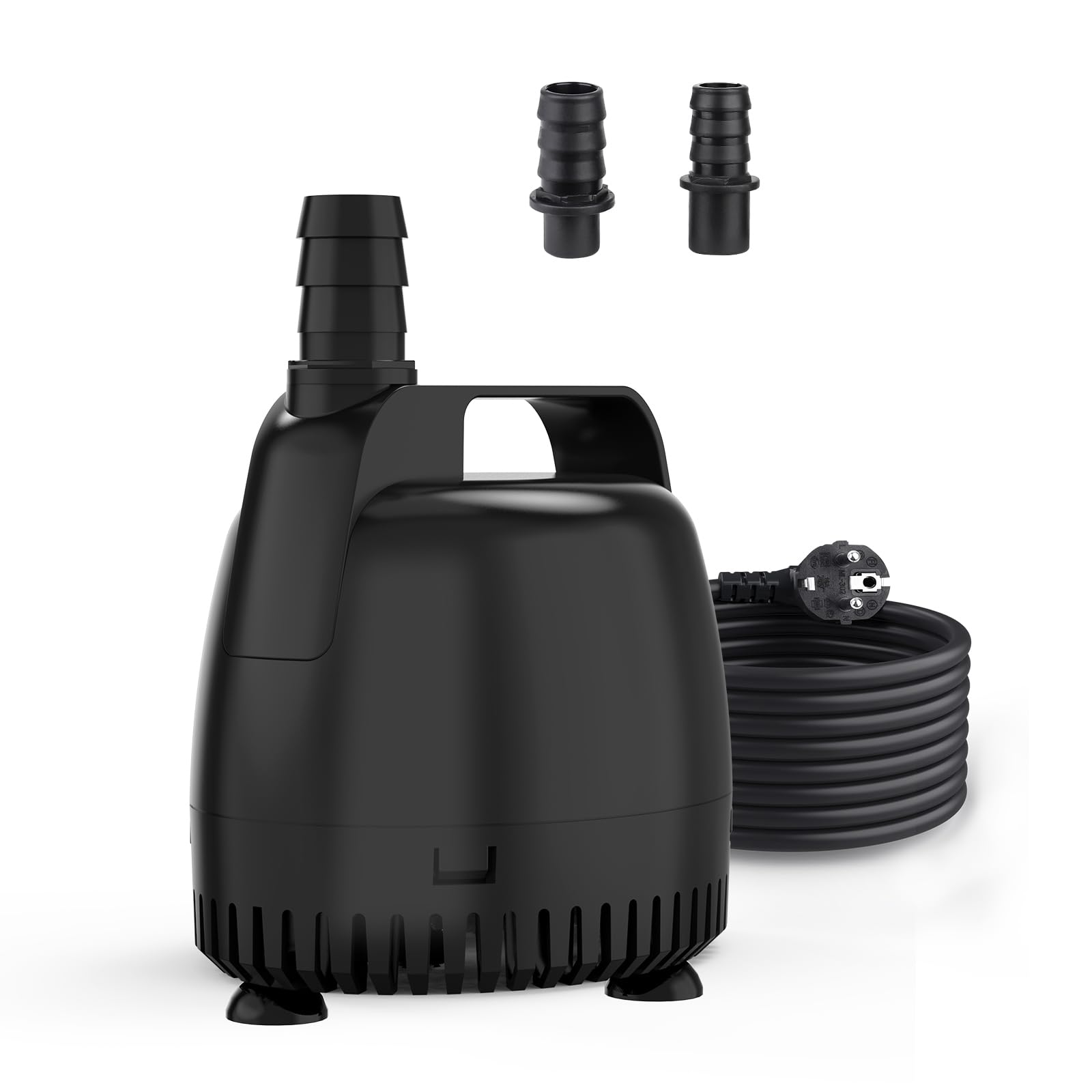 Hygger Bomba de Agua para Acuario,3500L/H Bomba de Agua Sumergible, Bomba de Agua Pequeña para Fuente for Fountain Pond Hydroponic Statuary Waterfall,70W Water Pump for Fountain con 2 Boquillas
