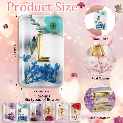Jetec 6 Piece X-Ray Markers Flower Resin with Lead Letters L & R 0.59 x 0.98 Inch Includes 10 Piece Adhesive Strips Your X-Ray Markers, Extra Strength, Reusable & Washable