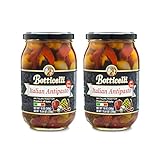 Hot Antipasto by Botticelli, 18oz Jars (Pack of 2) - Premium Spicy Italian Appetizer - Gluten-Free - Olives, Artichokes, Mushrooms, Red Hot Peppers, and Olive Oil