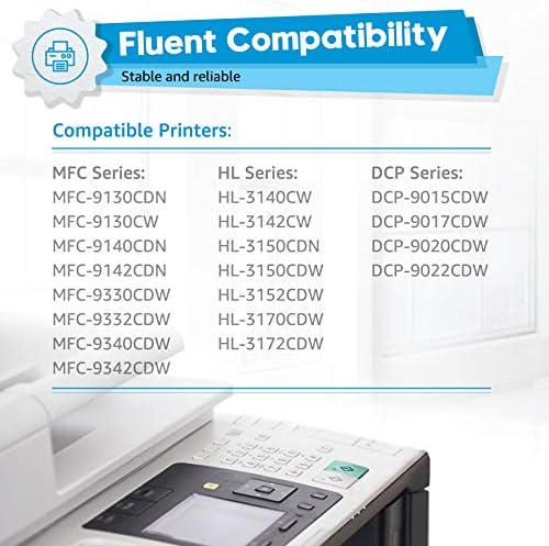 FITU WORK TN-241 Compatible Toner Cartridge Replacement for Brother TN241 TN245 for DCP 9020CDW HL 3140CW DCP 9015CDW MFC 9340CDW HL 3150CDW MFC 9140CDN MFC 9130CW MFC 9330CDW HL 3170CDW (4 Pack)