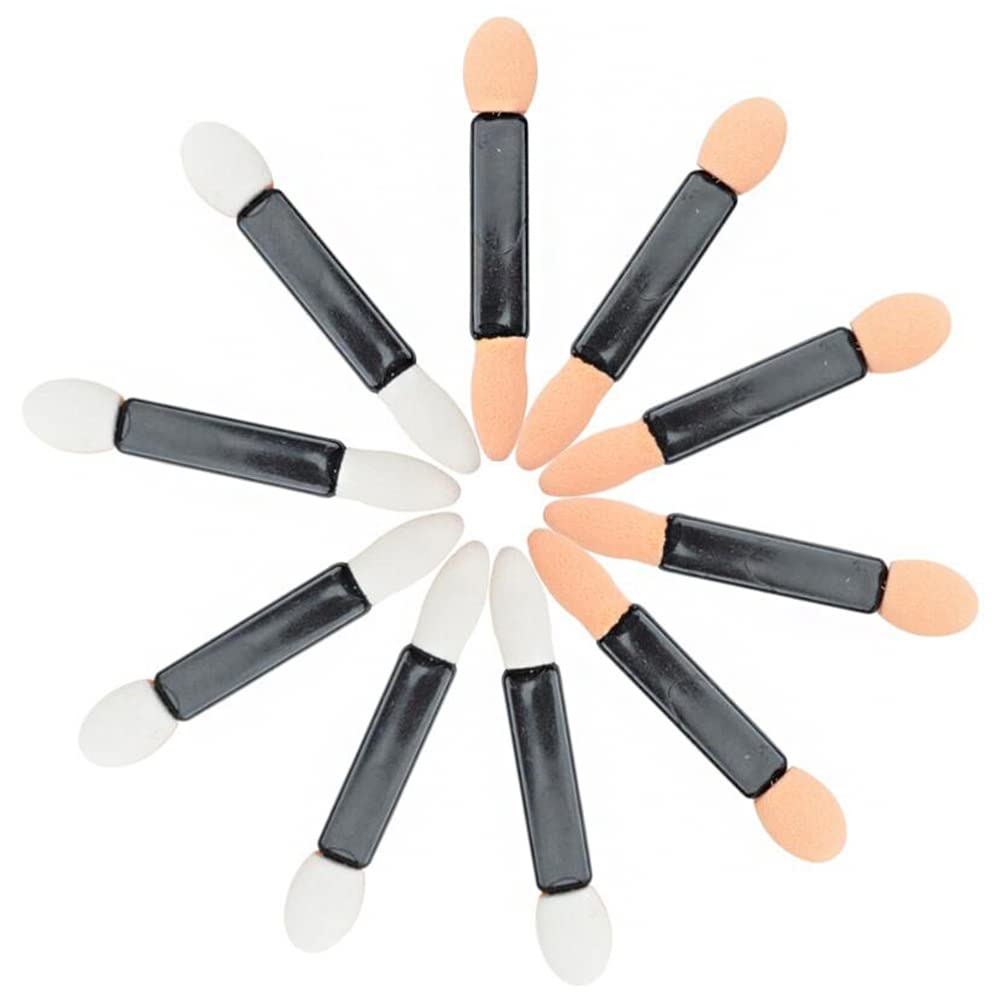 Cenpek Girls Black 100Pcs Latex Sponge Double-End Eye-Shadow Brushes Eyeshade Sticks Makeup Cosmetic Brushes Foundation Lip Oil Applicators For Makeup