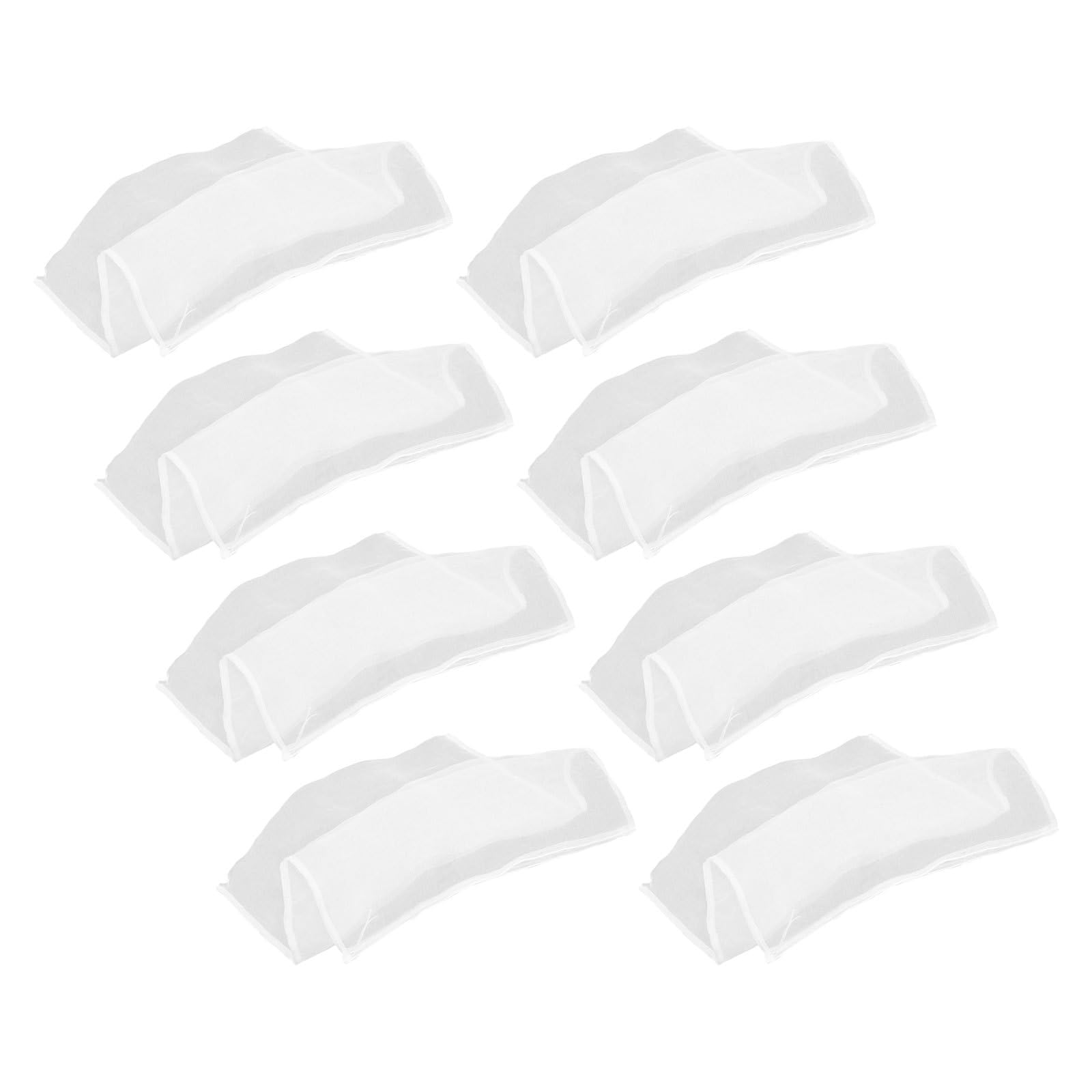 8 Piezas Red para Árboles Frutales de Nylon Blanco con Cordón | Cierre Doble con Cordón y Cremallera, para Jardinería y Huerto Permite Paso de Luz, Protección Vegetal