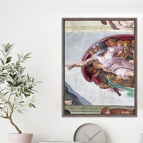 Image of Pixy Canvas Floater Frame 11x14 for 3 /4 (0.75) inch Deep Canvas Paintings /Canvas Prints /Wood Canvas Panels /Wall Art /Wall Decor /Home Decor /Artwork (Gray Oak, 11 x 14 inch, Portrait)