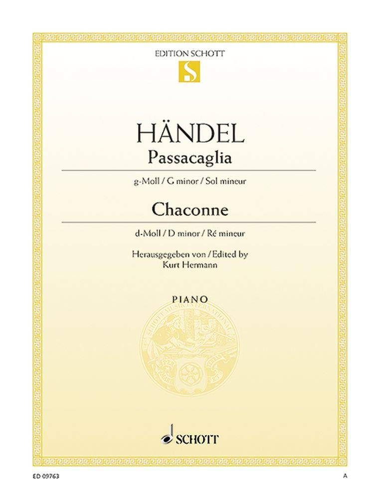 Passacaille sol min. Chaconne ré min. Piano