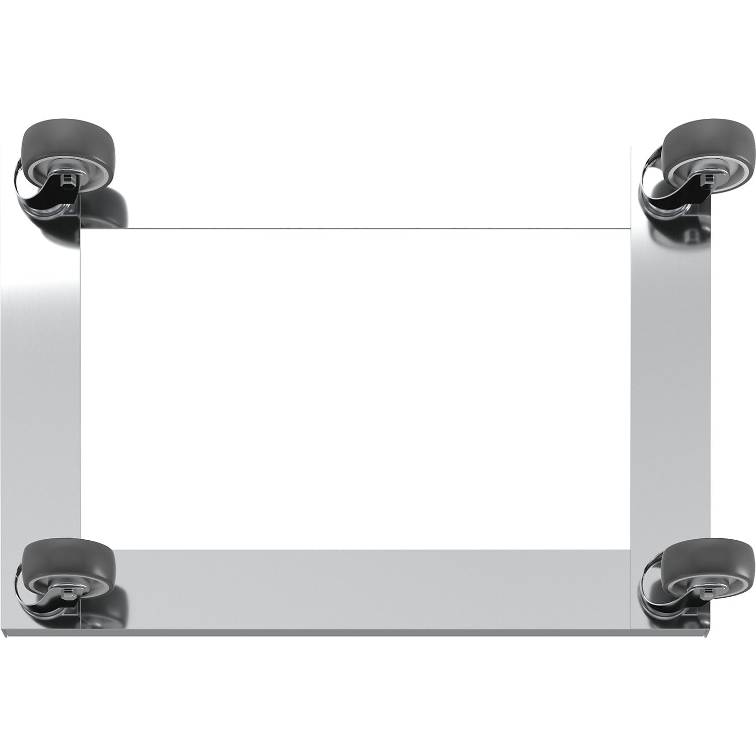 Certeo | Plateau roulant en aluminium | force 200 kg | roues en polypropylène gris