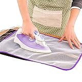 De malla de diseño: La desigh de tela de malla puede resistir el calor para evitar que la ropa de quemaduras de alta temperatura y prevenir brillo después de planchar ropa