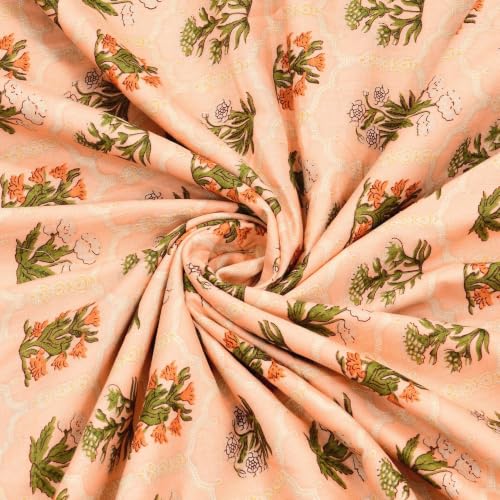 Image of Home Ecstasy 100% Cotton Mulmul Reversible Dohar for Double Bed 210 GSM (86 x 88 inches), Peach