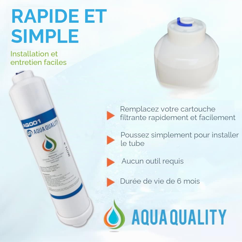 Aqua Quality Lot de 5 filtres à eau compatibles avec réfrigérateurs Samsung GE Daewoo LG Beko Bosch Hotpoint