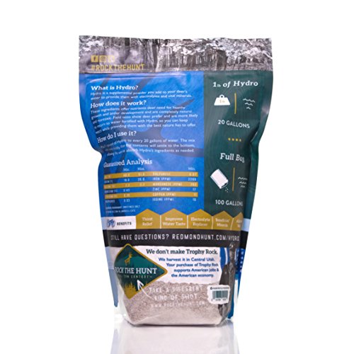 Redmond Hydro All-Natural Mineral and Electrolyte Additive for Deer Watering Systems, from The Makers of Trophy Rock, Attract Deer and Big Game